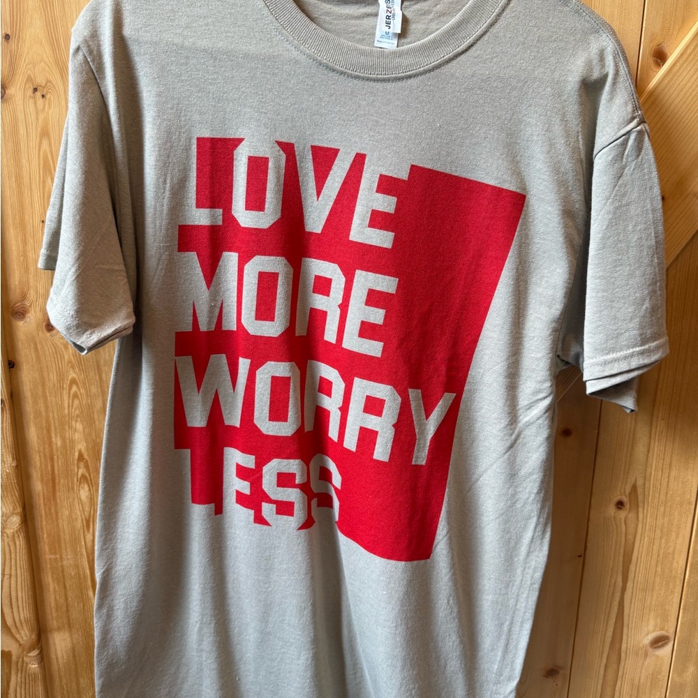 Gray T-Shirt with Red Graphic